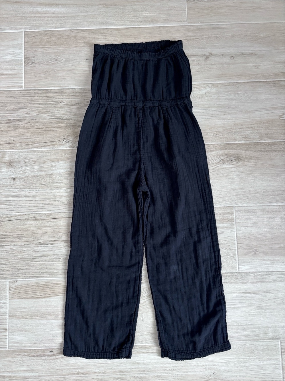 Velvet by Graham and Spencer Black Gauze Cotton Strapless Jumpsuit Romper XS - Picture 5 of 5